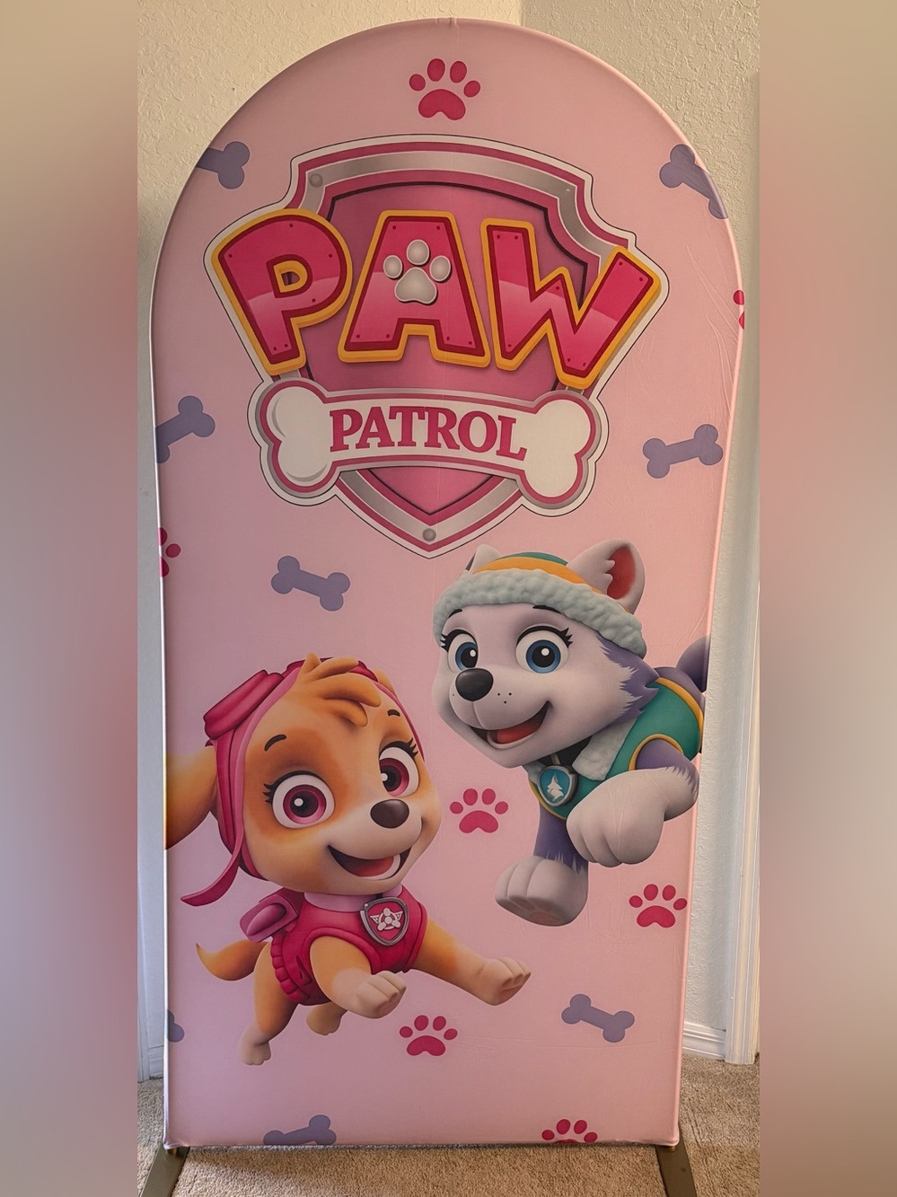 Pink Paw Patrol Arch Backdrop Cover